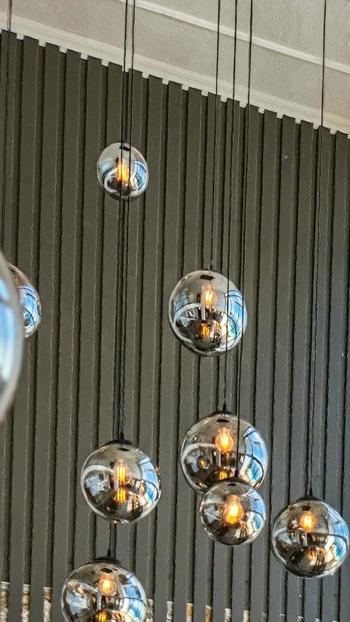 Detalle de lámparas de cristal
